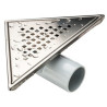 AKCES Kratka ściekowa narożna 180 x 180 x 250 DN 50 nierdzewna połysk 11304